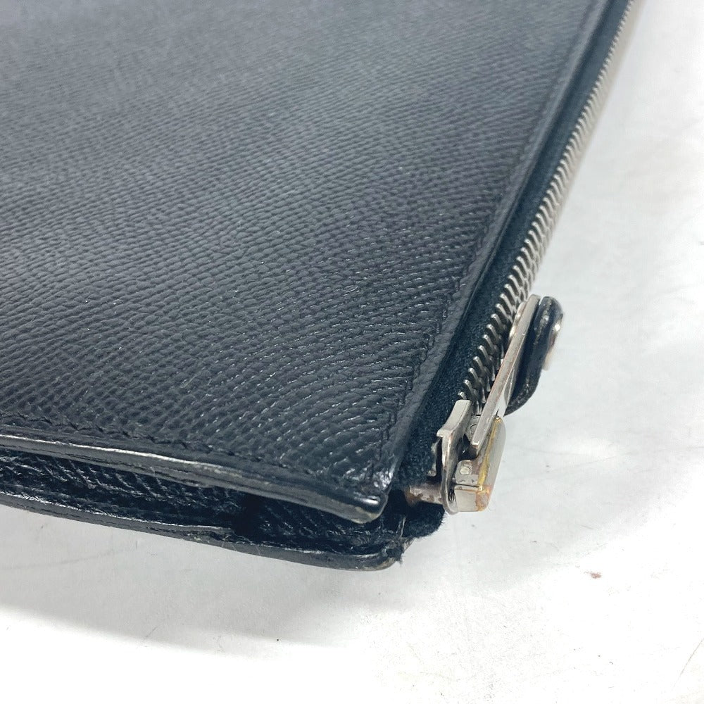 HERMES Clutch bag Epsom black logo City Hall business bag PM unisex(Unisex) Used