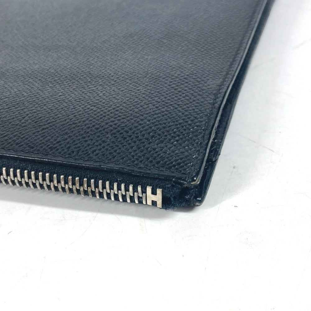 HERMES Clutch bag Epsom black logo City Hall business bag PM unisex(Unisex) Used