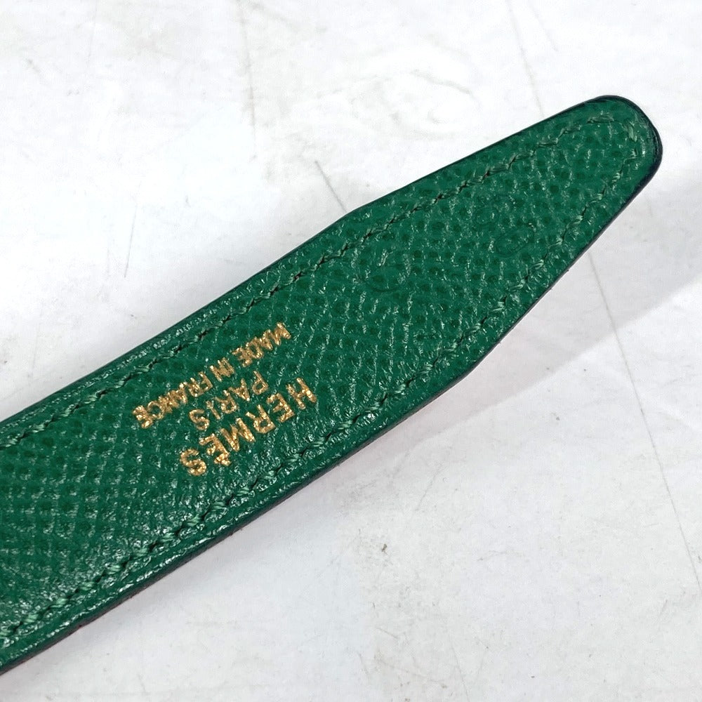 HERMES belt leather Red x green By color H belt Women 60 Used