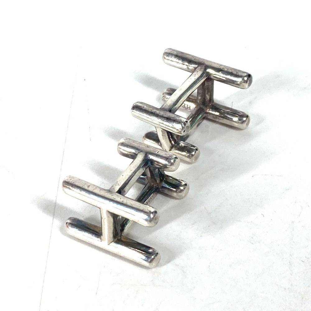 HERMES cuffs AG925 Silver H logo unisex(Unisex) Used