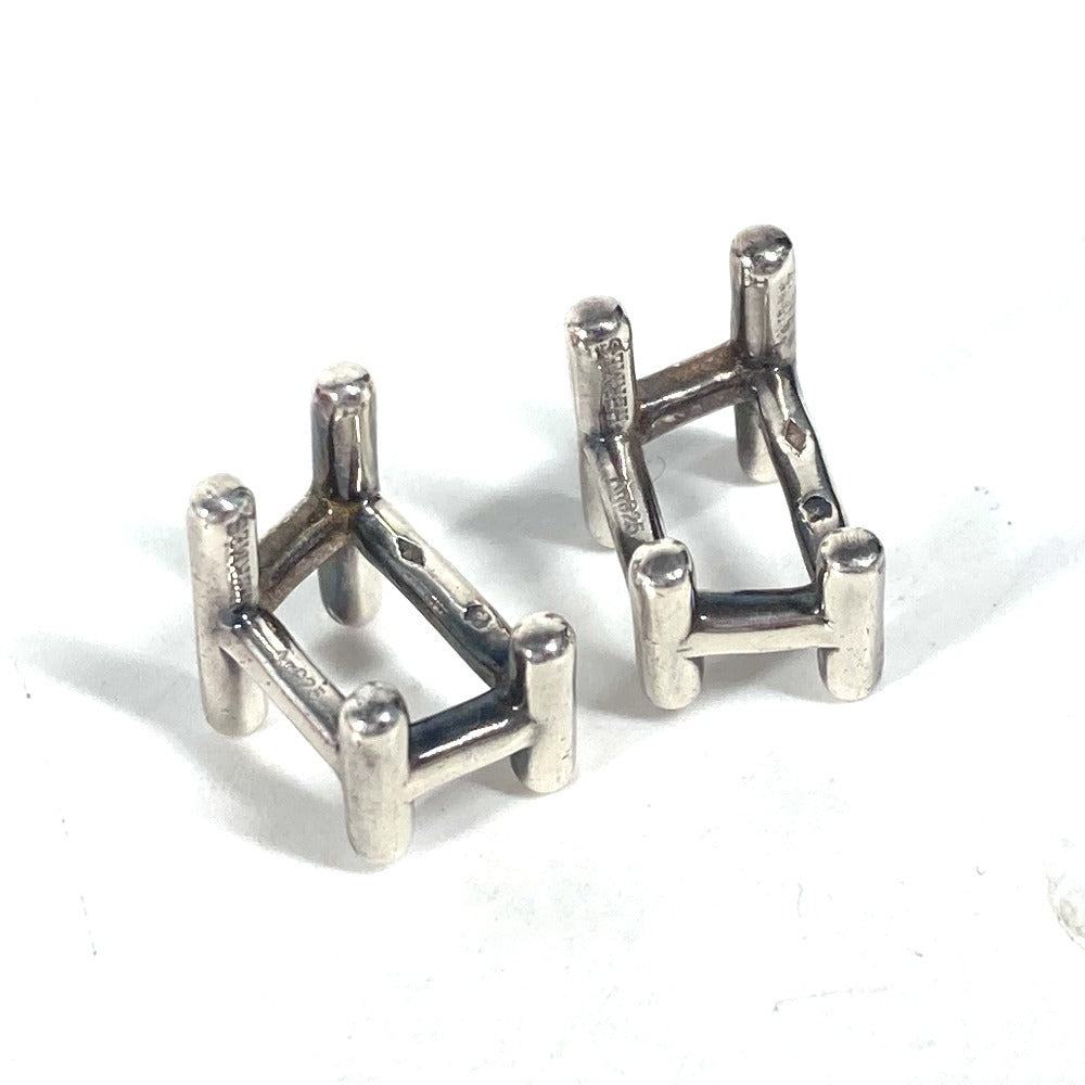 HERMES cuffs AG925 Silver H logo unisex(Unisex) Used