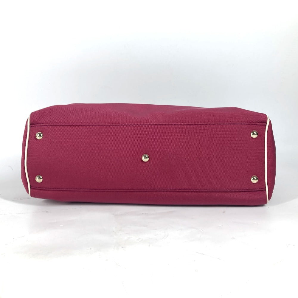 GUCCI Shoulder Bag 264216 Leather/nylon jacquard pink GG charm logo Women Used