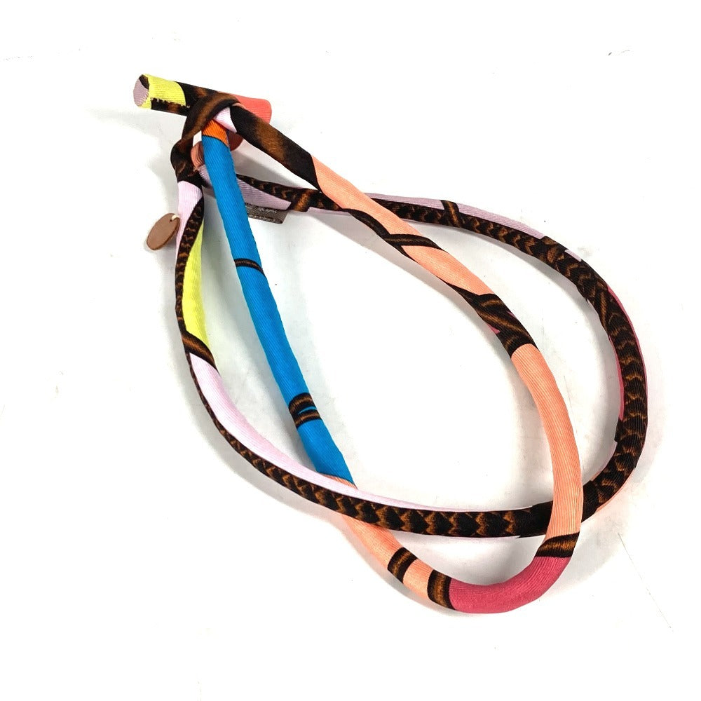 HERMES Necklace silk multicolor choker Petit h petit ash Women Used
