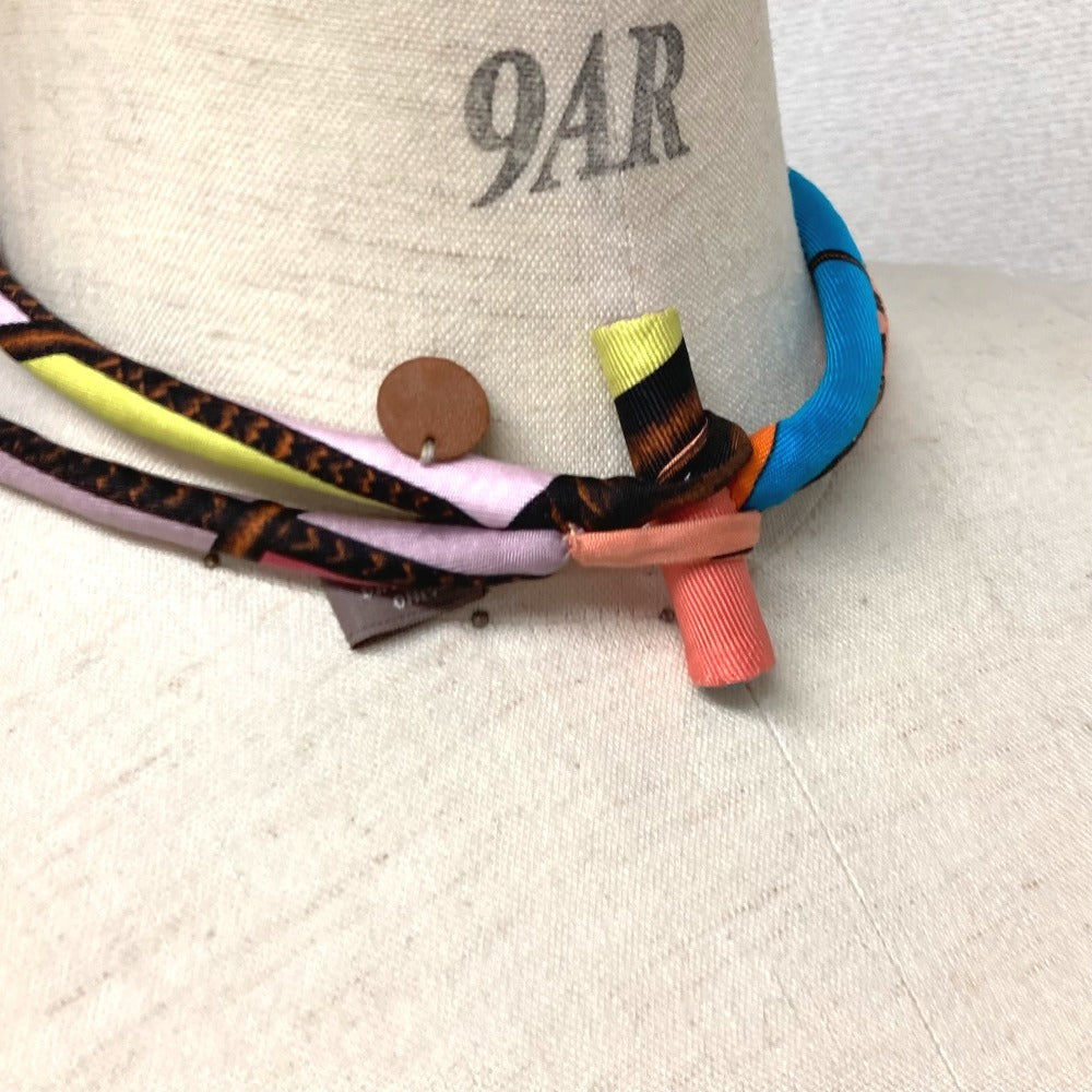 HERMES Necklace silk multicolor choker Petit h petit ash Women Used