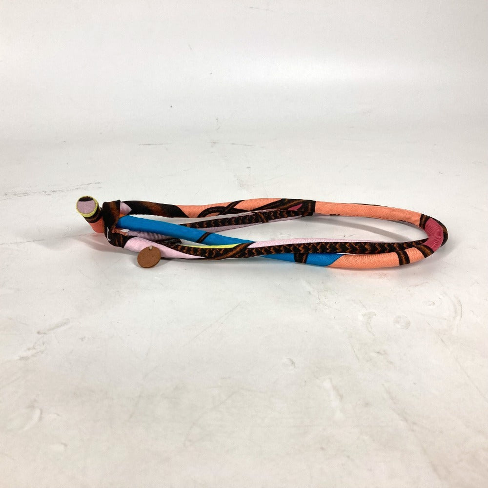 HERMES Necklace silk multicolor choker Petit h petit ash Women Used