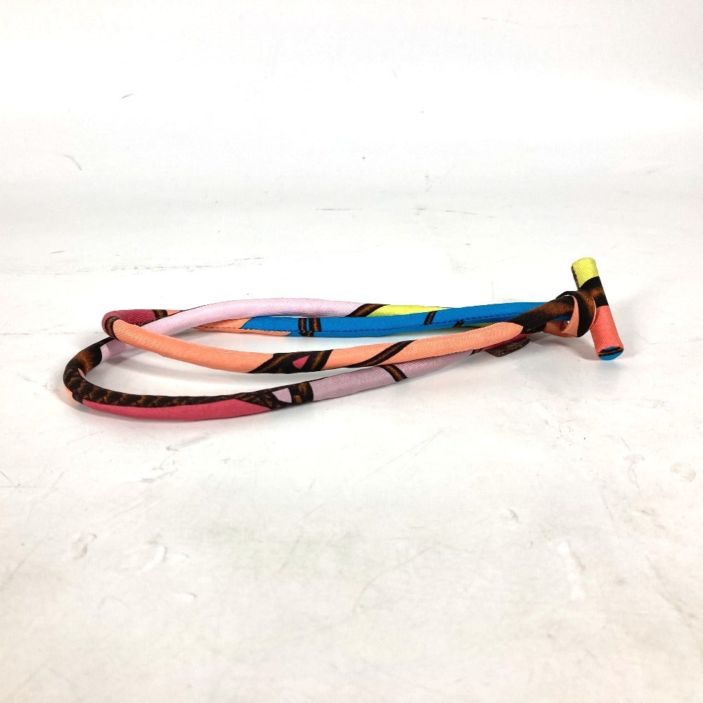 HERMES Necklace silk multicolor choker Petit h petit ash Women Used