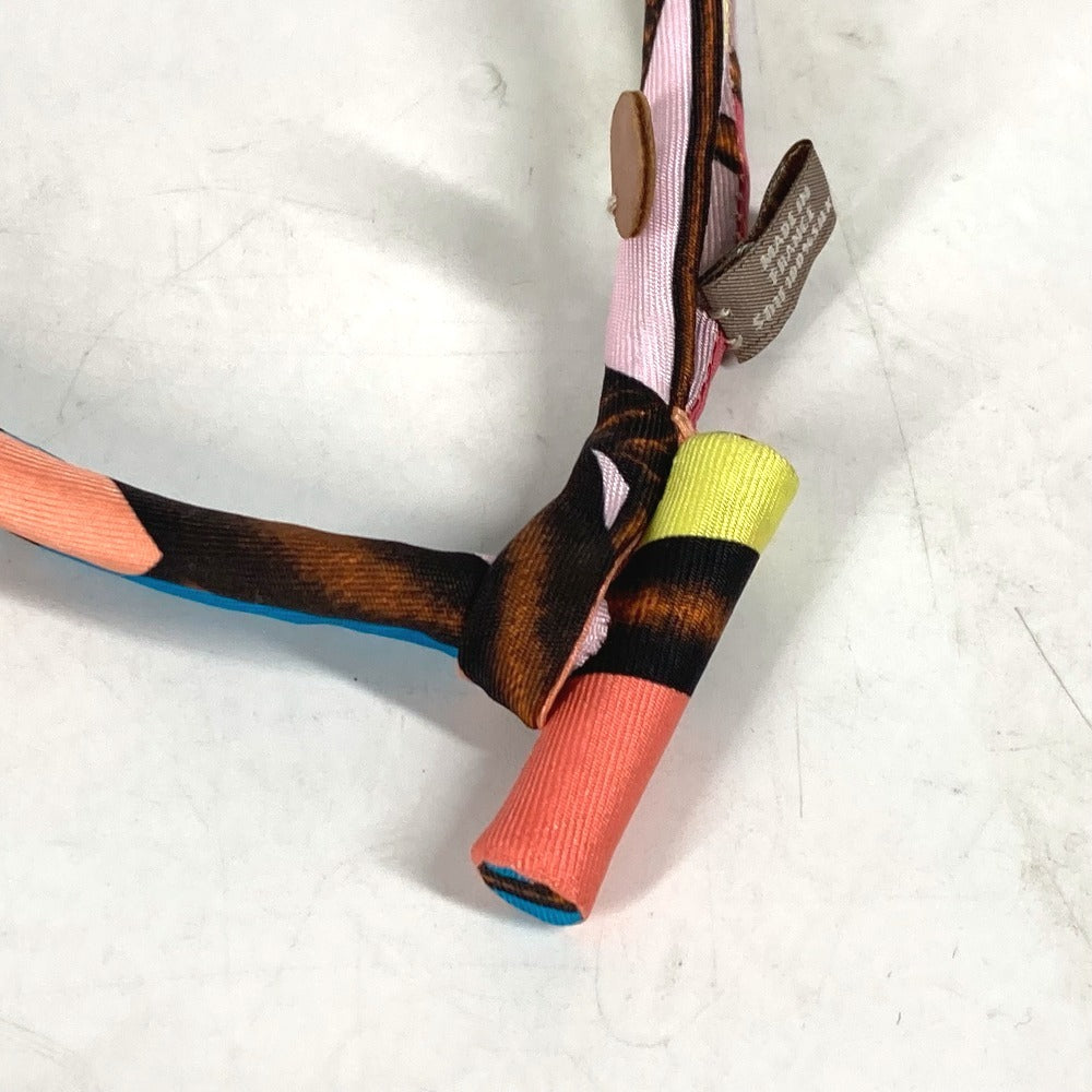 HERMES Necklace silk multicolor choker Petit h petit ash Women Used