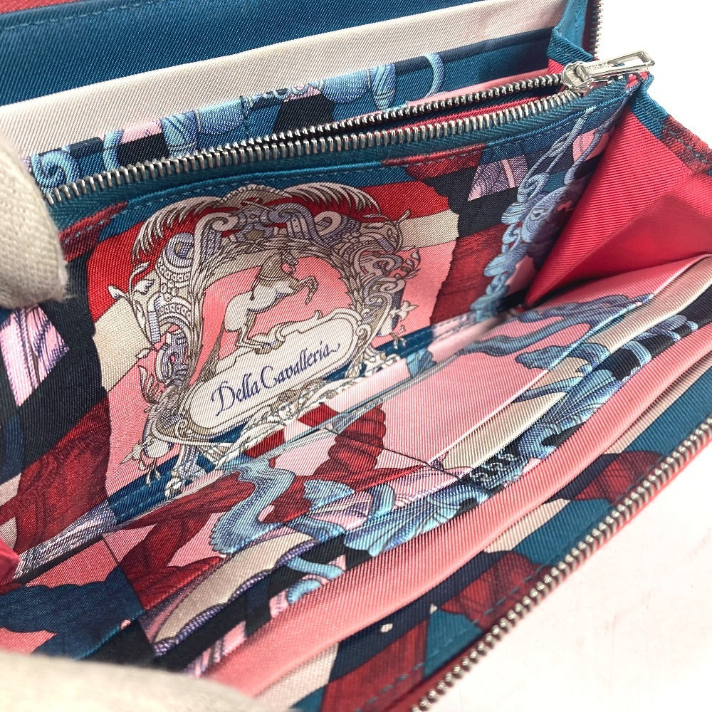 HERMES Long Wallet Purse Epsom Red Zip Around long wallet Azap long silk in unisex(Unisex) Used