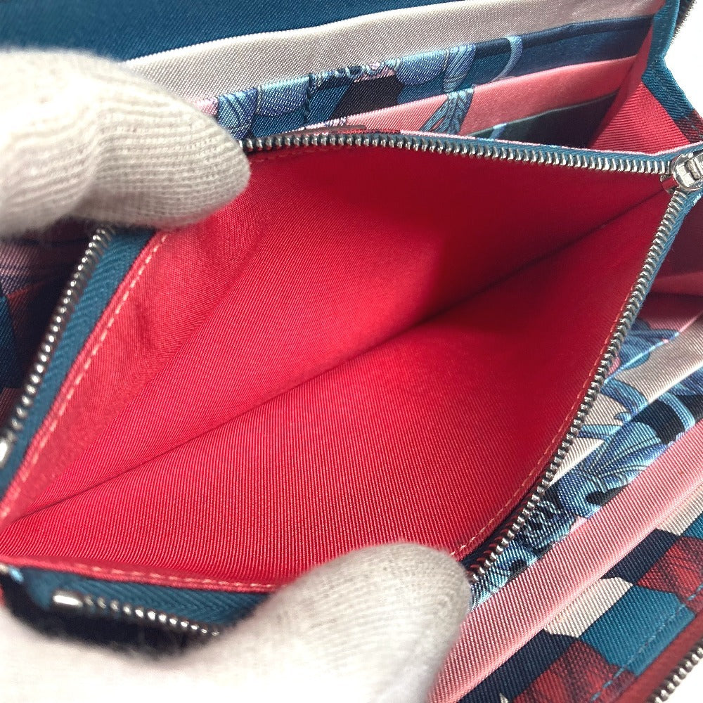 HERMES Long Wallet Purse Epsom Red Zip Around long wallet Azap long silk in unisex(Unisex) Used