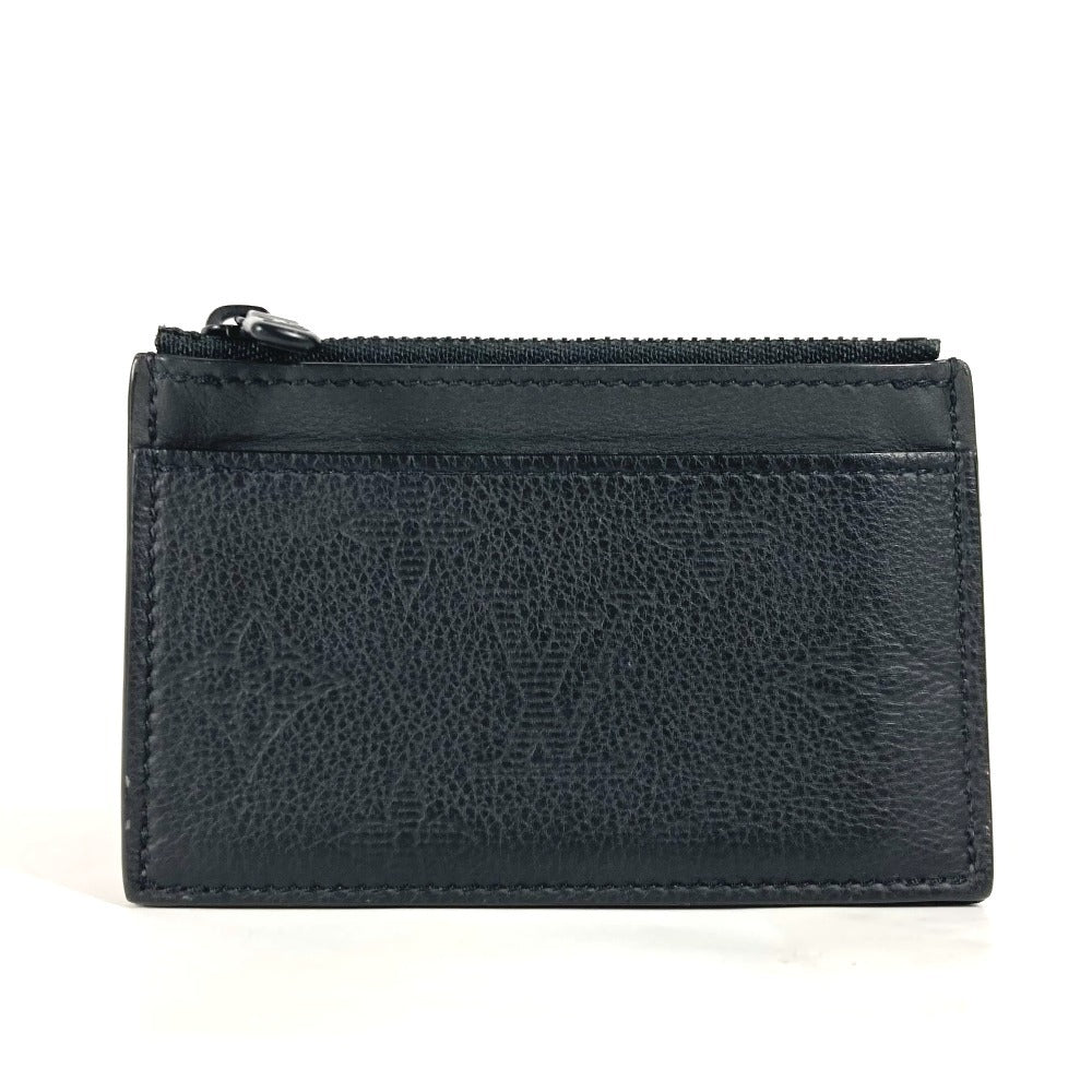 LOUIS VUITTON Coin case M82245 leather black Monogram shadow compact coin card holder