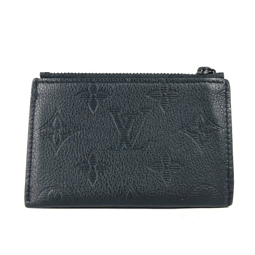 LOUIS VUITTON Coin case M82245 leather black Monogram shadow compact coin card holder