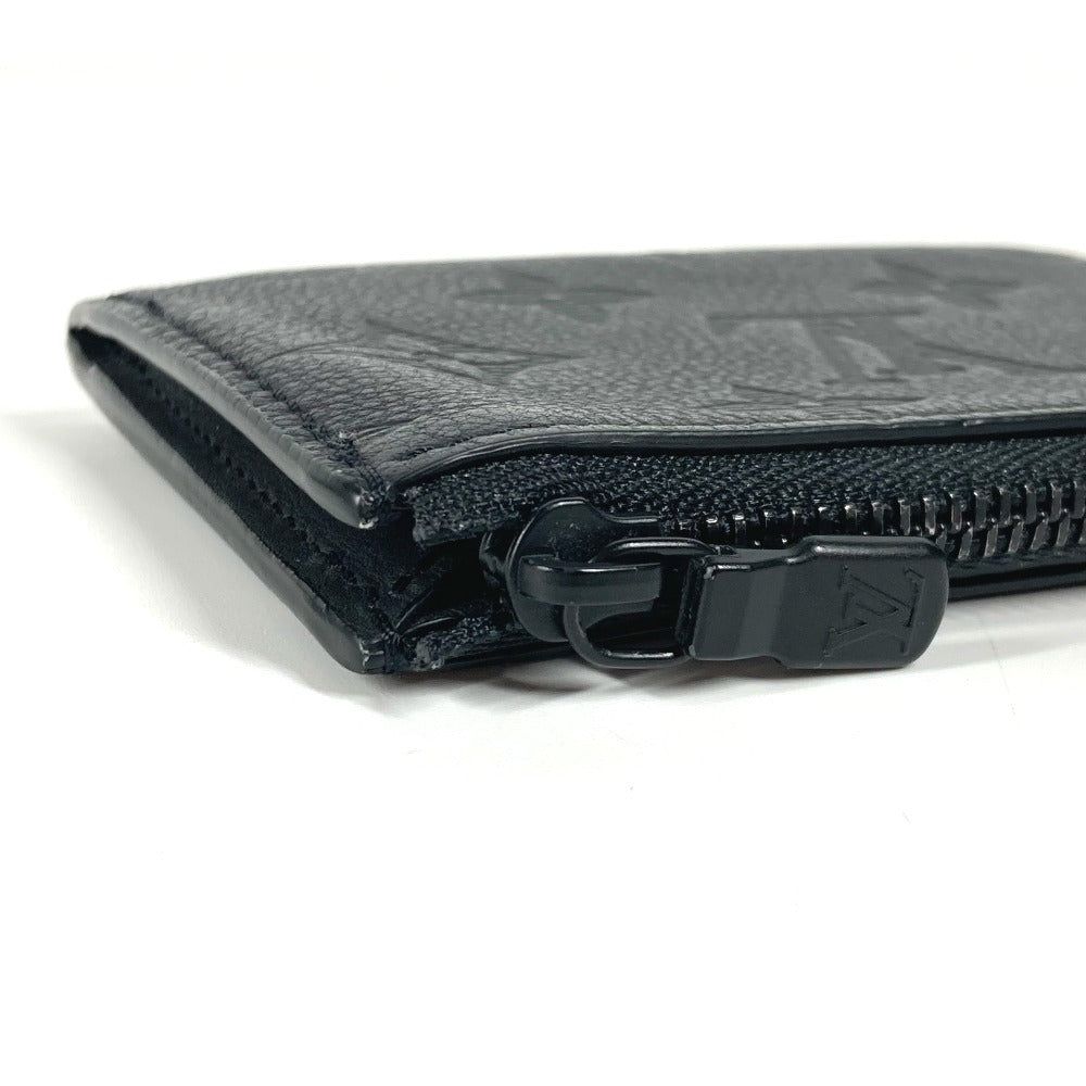 LOUIS VUITTON Coin case M82245 leather black Monogram shadow compact coin card holder