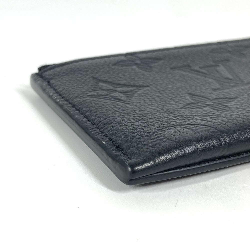 LOUIS VUITTON Coin case M82245 leather black Monogram shadow compact coin card holder