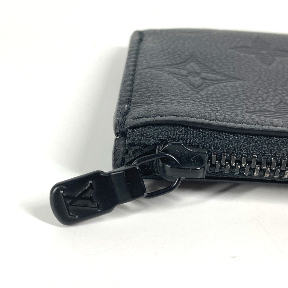 LOUIS VUITTON Coin case M82245 leather black Monogram shadow compact coin card holder