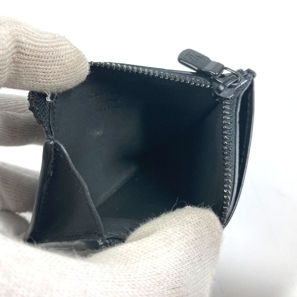 LOUIS VUITTON Coin case M82245 leather black Monogram shadow compact coin card holder