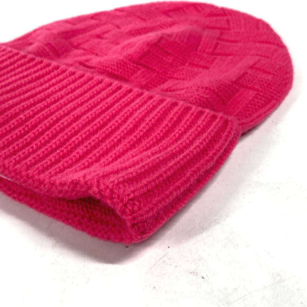 HERMES Knit hat wool pink Serie H logo fragrance Women M Used