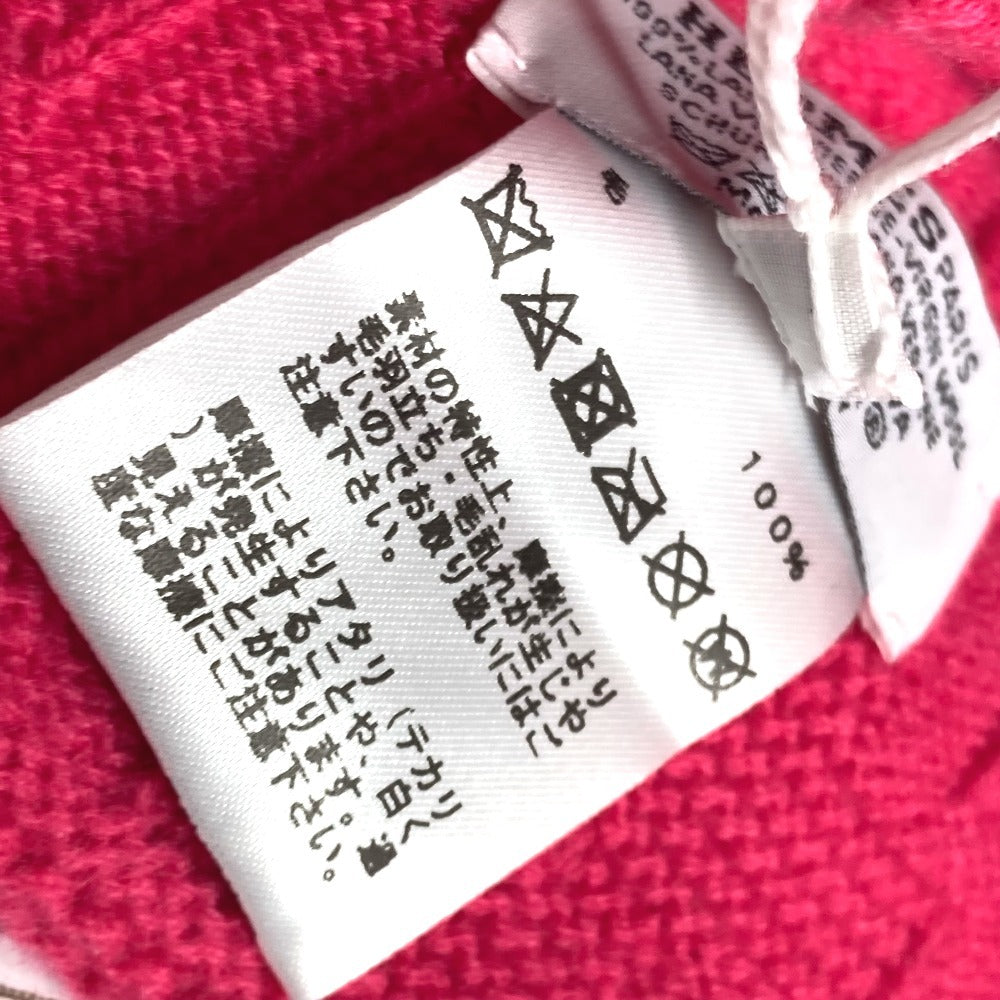 HERMES Knit hat wool pink Serie H logo fragrance Women M Used