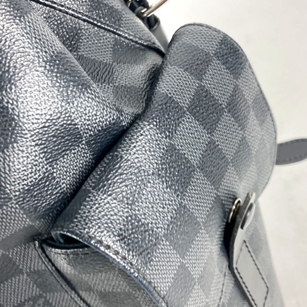 LOUIS VUITTON Backpack N41379 Damier Grafitto Canvas black Damier Grafitte Christopher MM mens Used