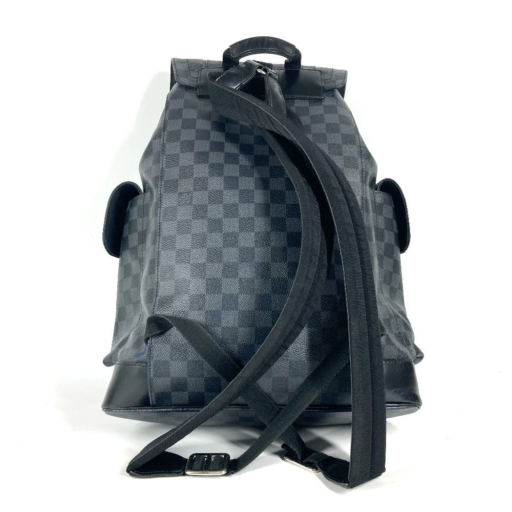 LOUIS VUITTON Backpack N41379 Damier Grafitto Canvas black Damier Grafitte Christopher MM mens Used