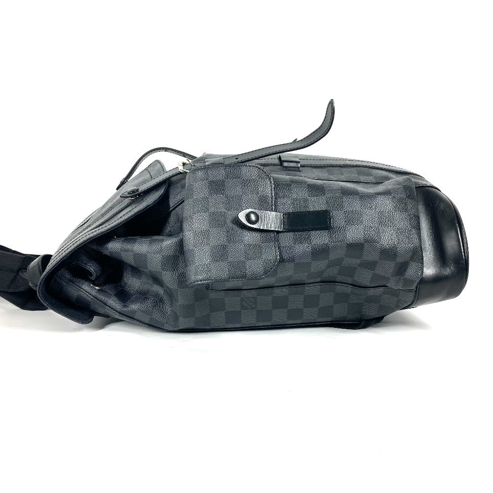 LOUIS VUITTON Backpack N41379 Damier Grafitto Canvas black Damier Grafitte Christopher MM mens Used