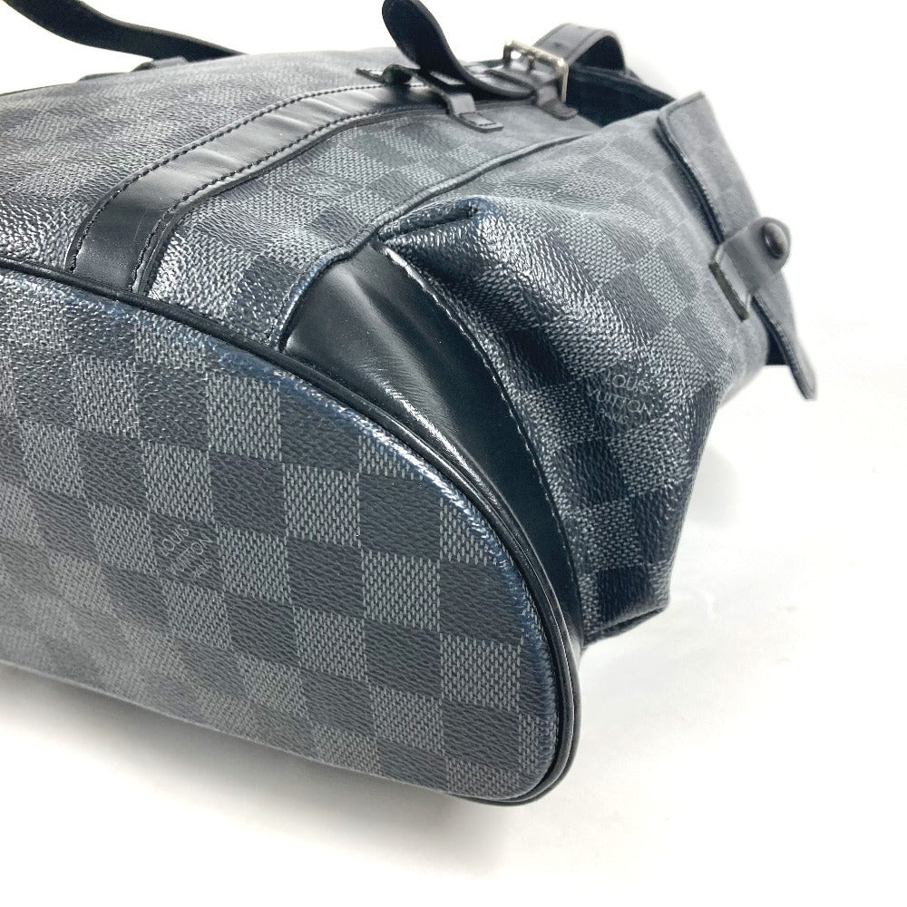 LOUIS VUITTON Backpack N41379 Damier Grafitto Canvas black Damier Grafitte Christopher MM mens Used