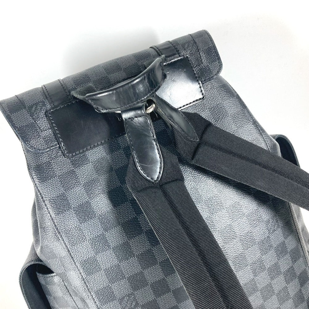 LOUIS VUITTON Backpack N41379 Damier Grafitto Canvas black Damier Grafitte Christopher MM mens Used