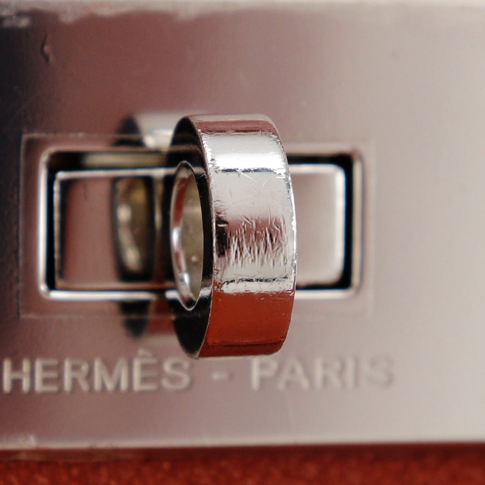 HERMES Handbag leather Red tea 2WAYShoulder Toolbox 26