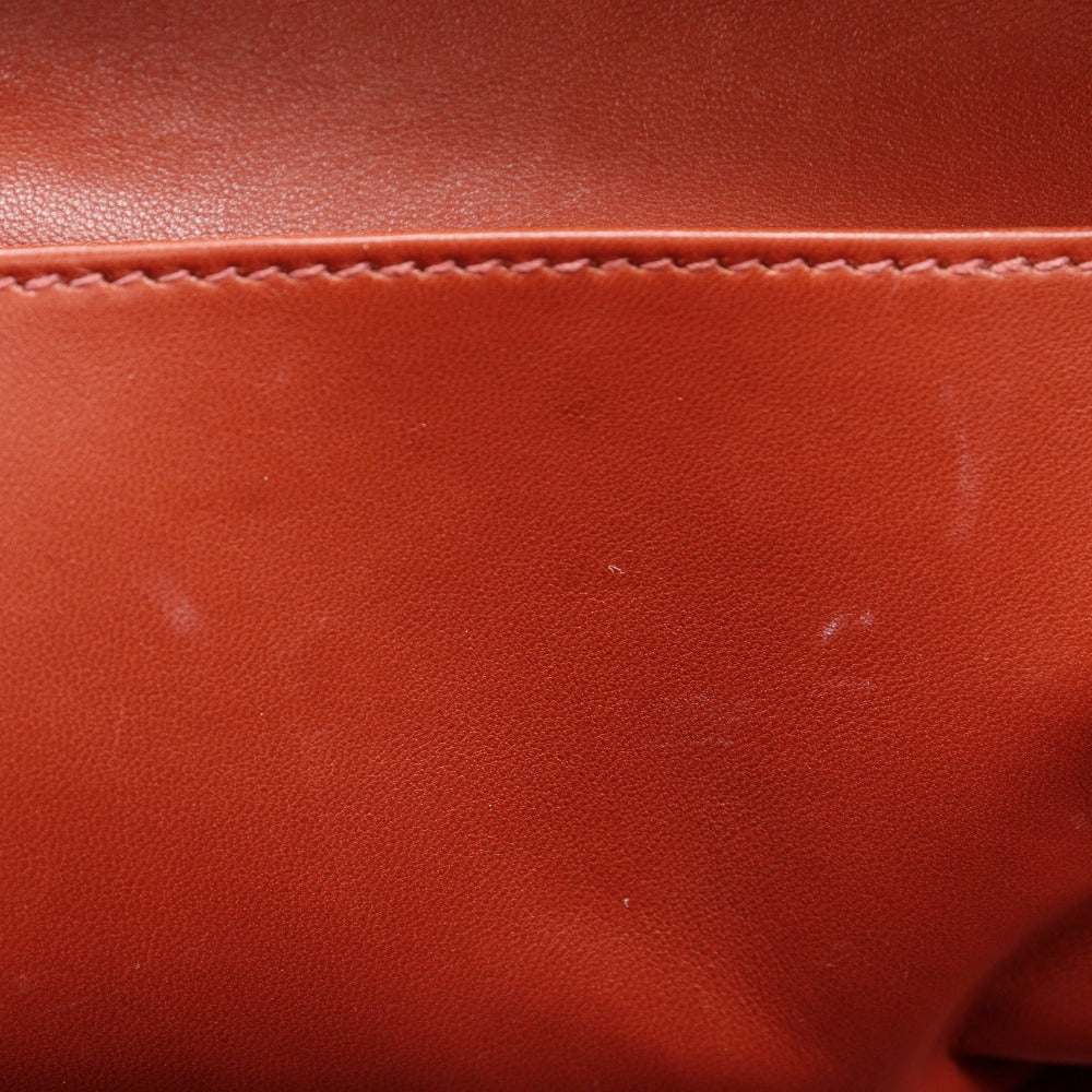 HERMES Handbag leather Red tea 2WAYShoulder Toolbox 26