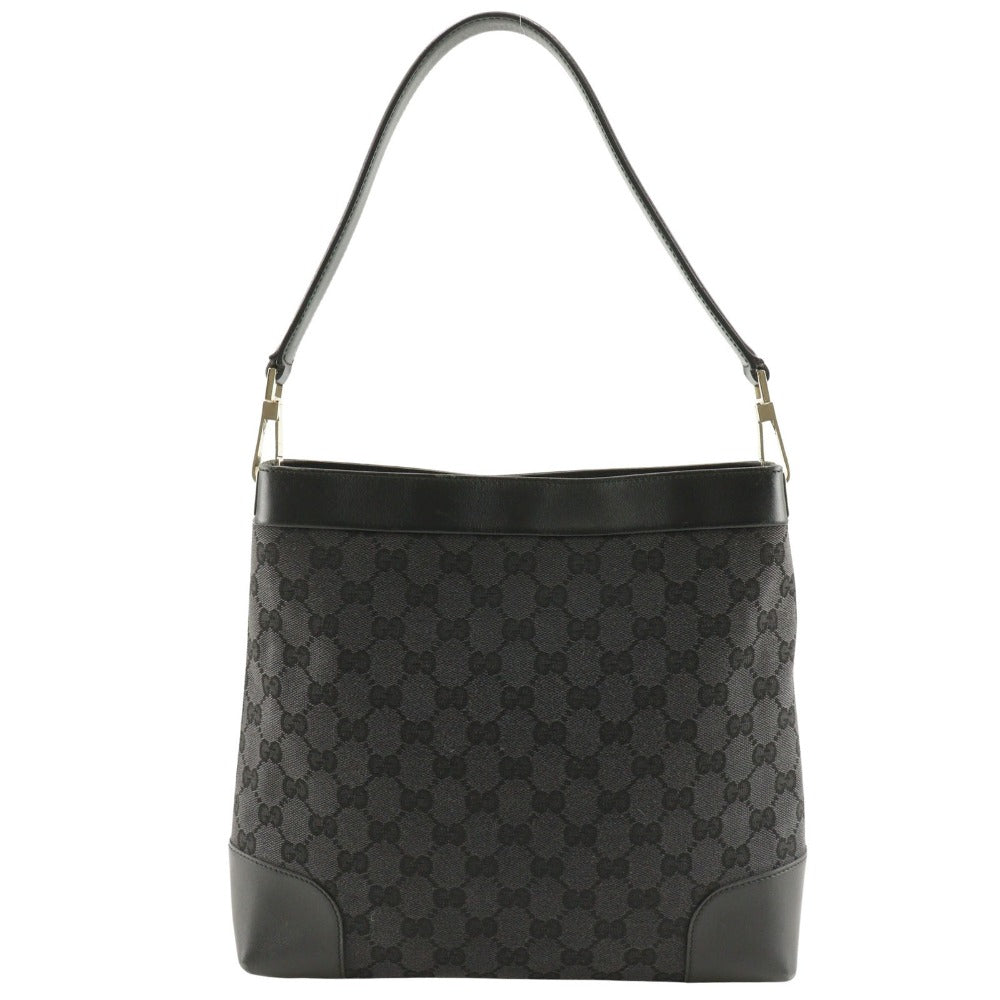 GUCCI Shoulder Bag 001.4231 GG canvas black one belt