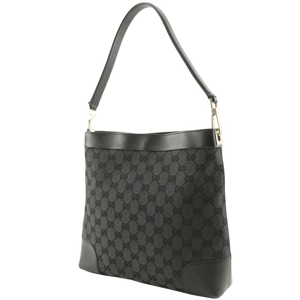 GUCCI Shoulder Bag 001.4231 GG canvas black one belt
