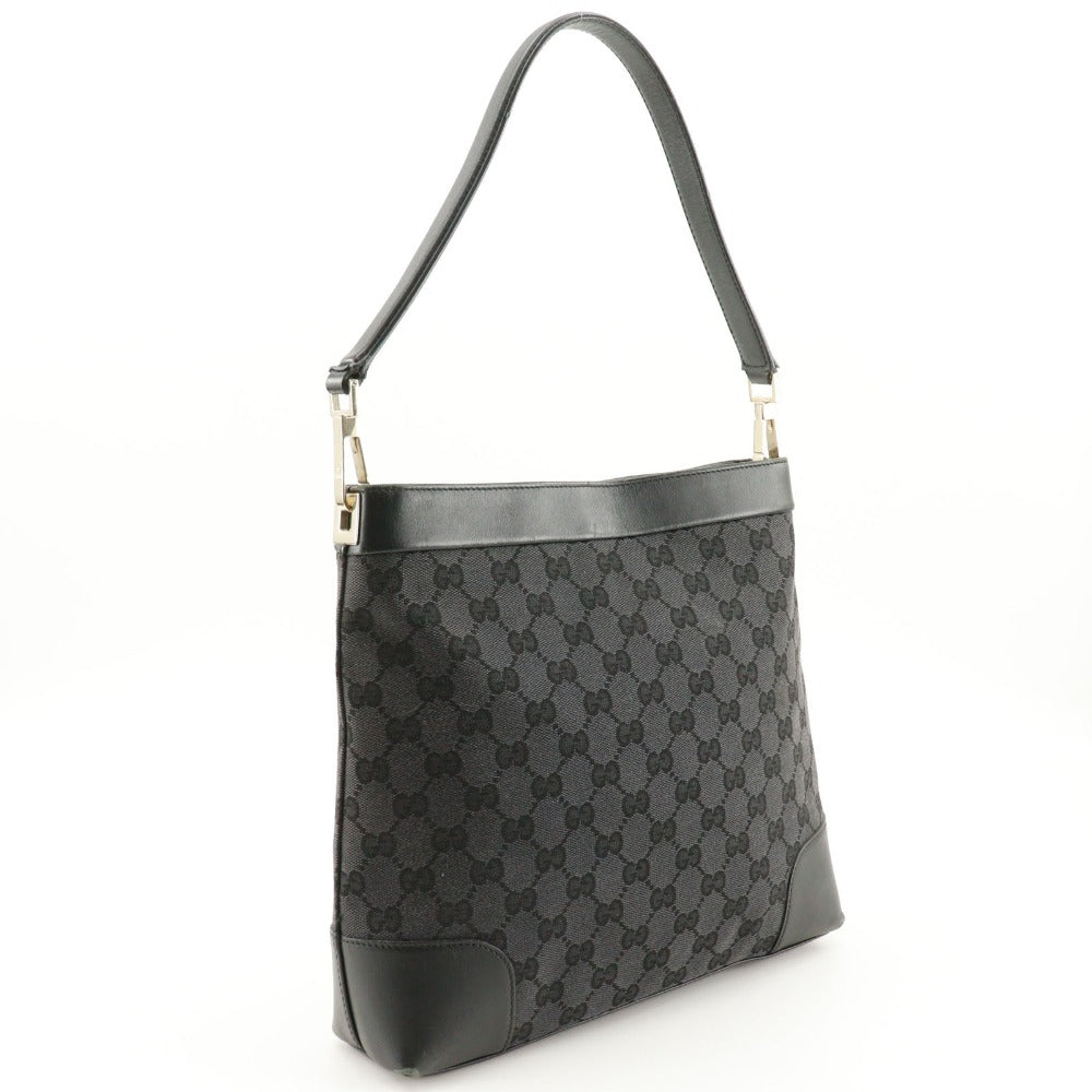 GUCCI Shoulder Bag 001.4231 GG canvas black one belt