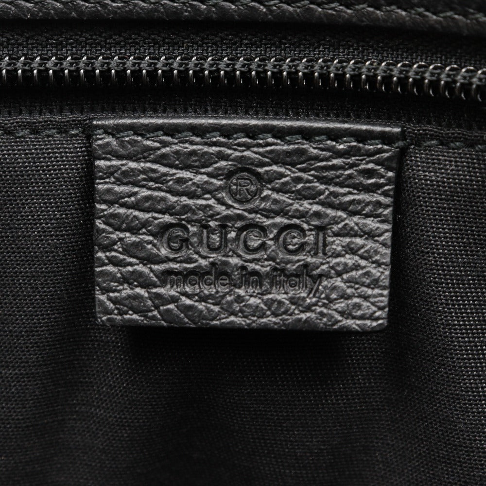 GUCCI Tote Bag 353581 leather black Interlocking G