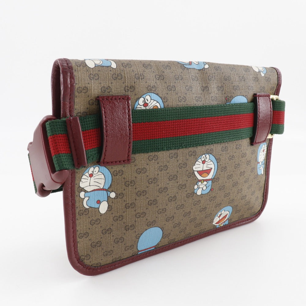 GUCCI Waist bag 647817 GG Supreme Canvas Brown Sling bag Doraemon collaboration