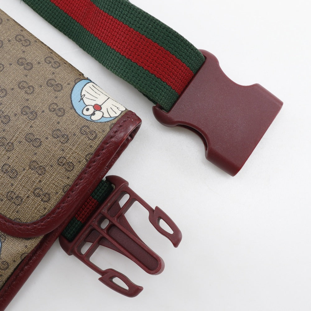 GUCCI Waist bag 647817 GG Supreme Canvas Brown Sling bag Doraemon collaboration