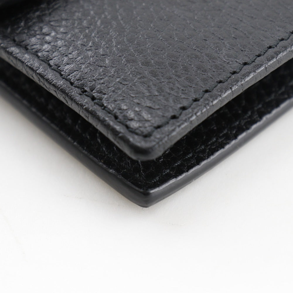 GUCCI 510314 Calfskin black 2-way clutch Interlocking G