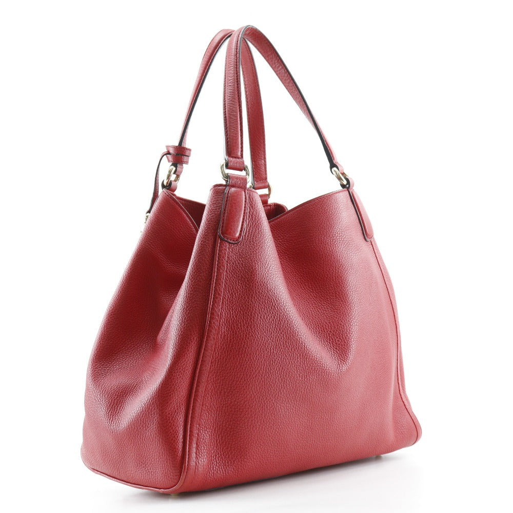 GUCCI Tote Bag 282309 leather Red Interlocking G Soho