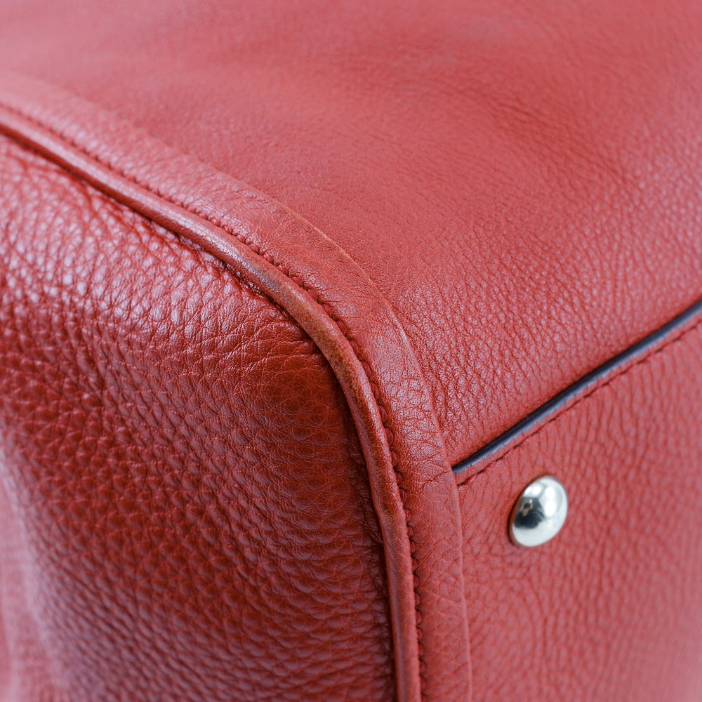 GUCCI Tote Bag 282309 leather Red Interlocking G Soho