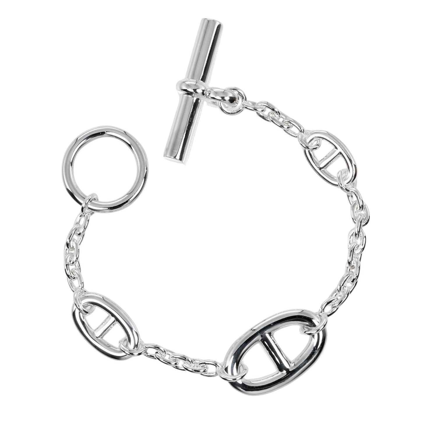 HERMES bracelet Silver925 Silver Chene Dunkle Farandole SH