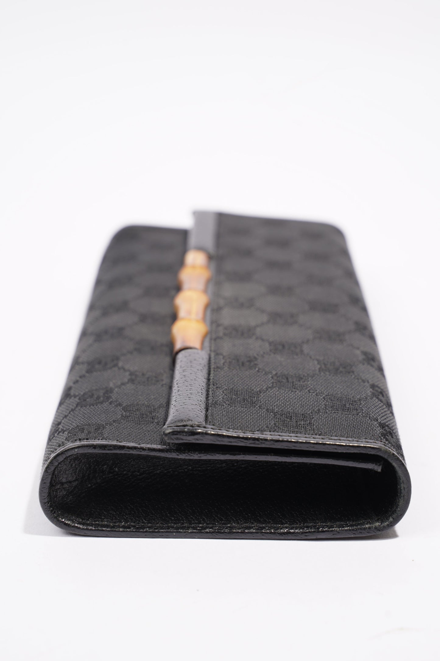 Gucci Bamboo Clutch Black Canvas