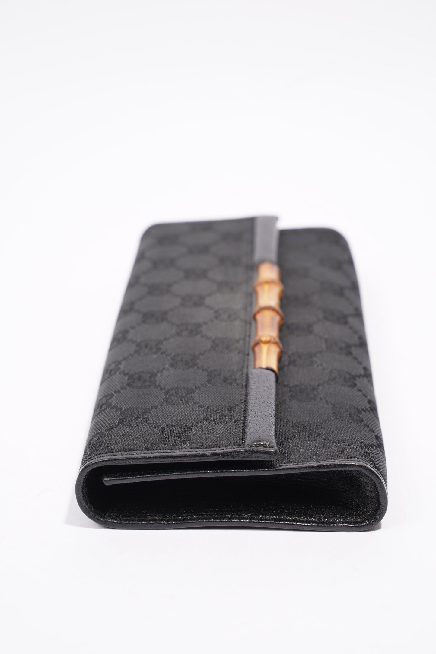 Gucci Bamboo Clutch Black Canvas
