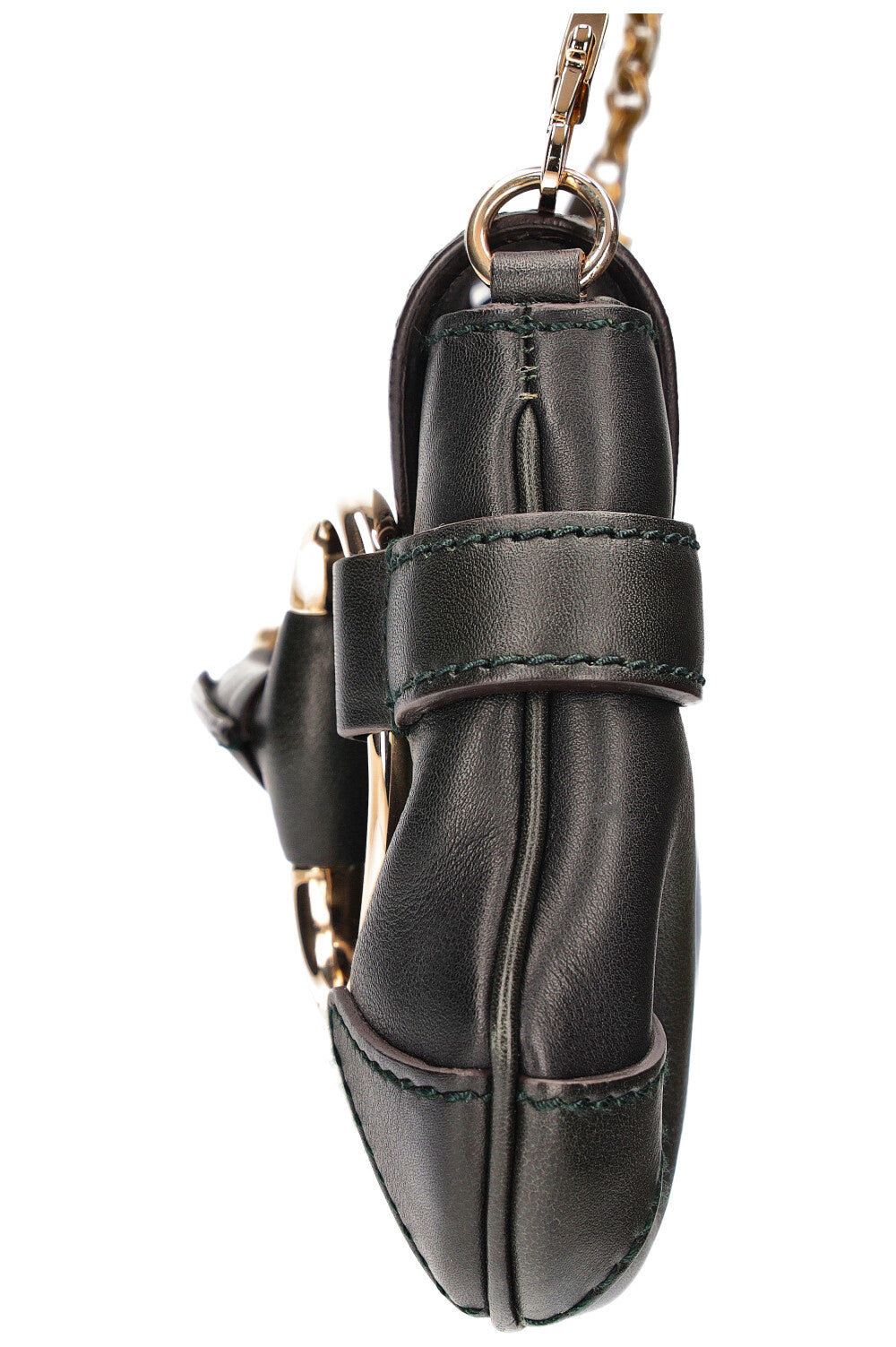 GUCCI Horsebit 1921 Clutch Green Black