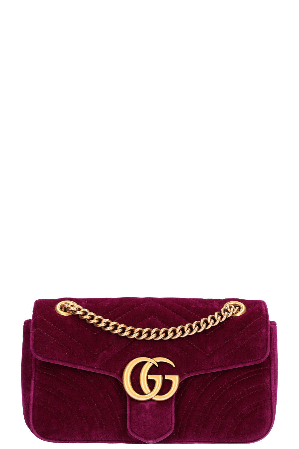 GUCCI Marmont Small Velvet Fuchsia