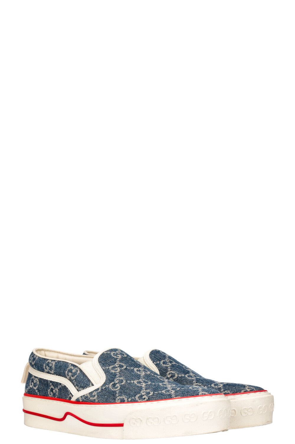 GUCCI Tennis 1977 Slip-On Sneakers Denim