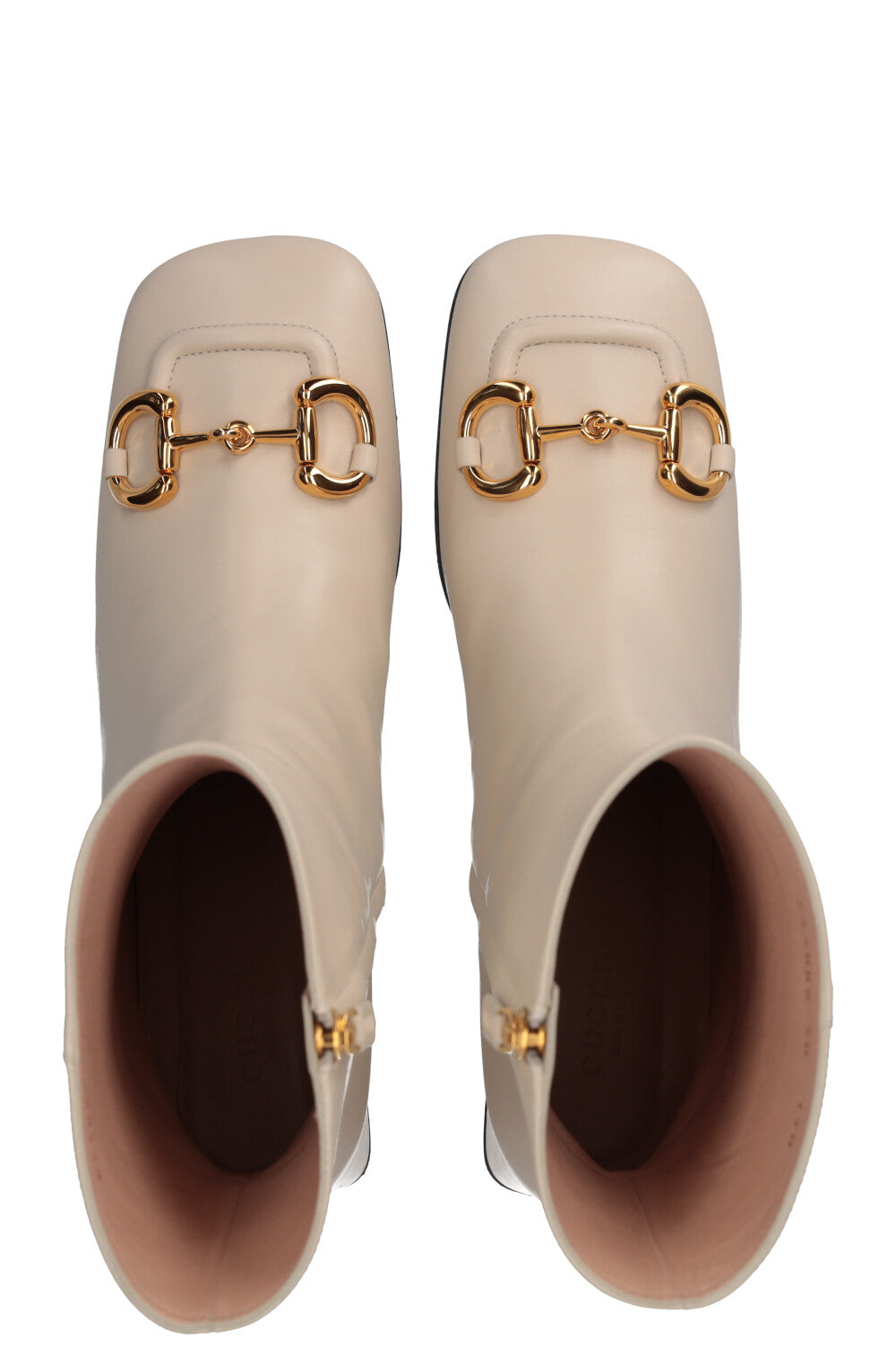 GUCCI Horsebit Boots Creme