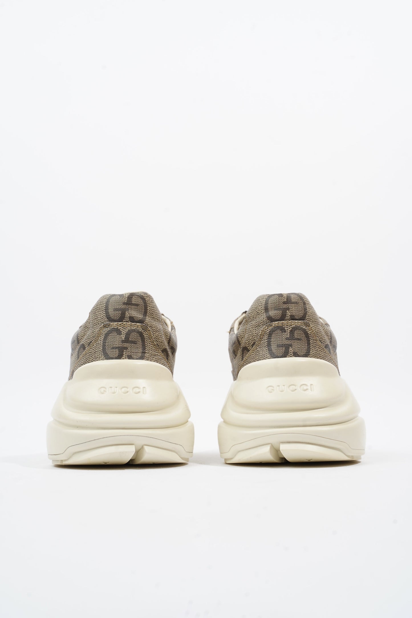 Gucci Rhyton Logo Beige Monogram / White Canvas EU 40.5 UK 6.5