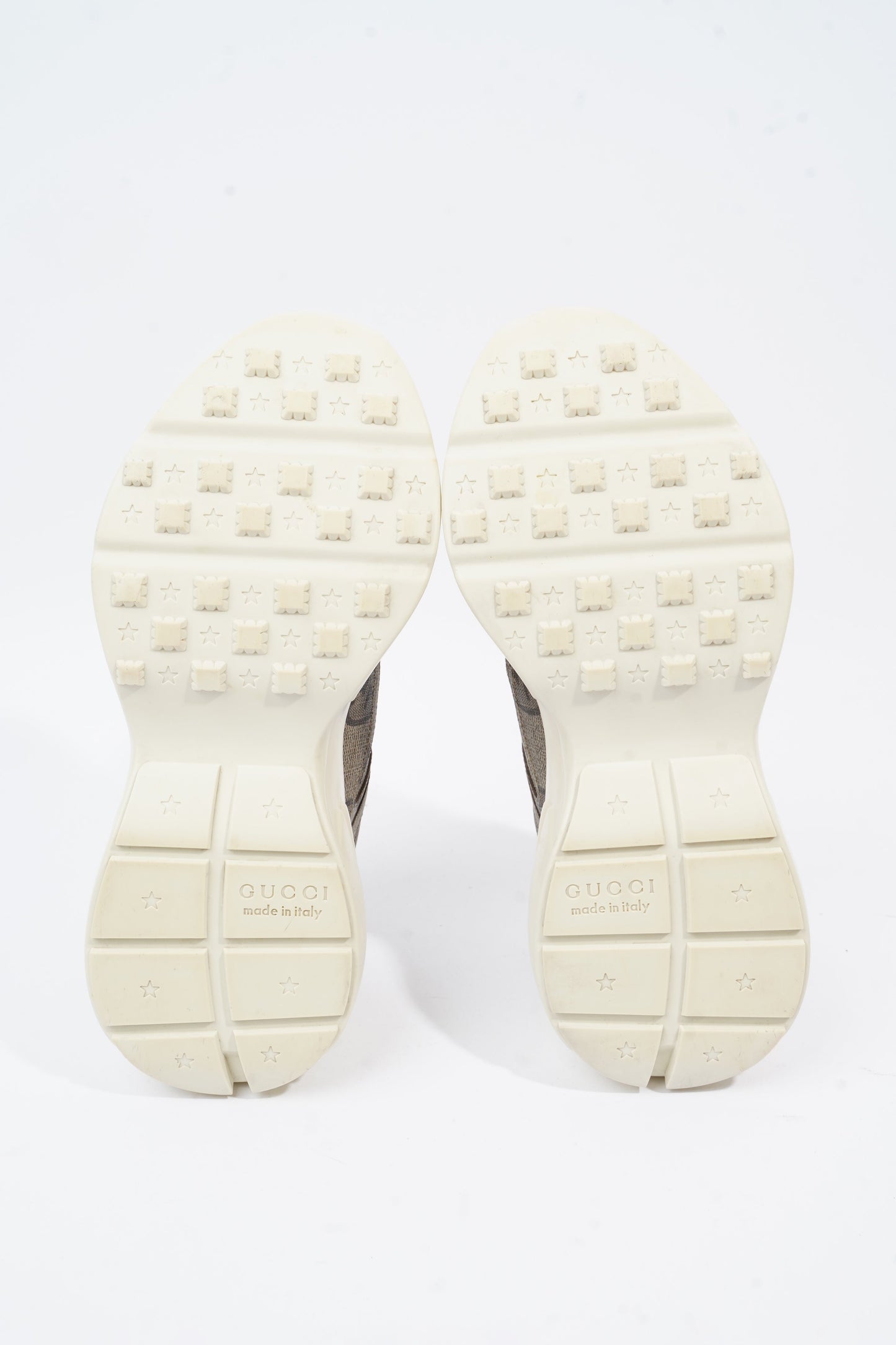 Gucci Rhyton Logo Beige Monogram / White Canvas EU 40.5 UK 6.5