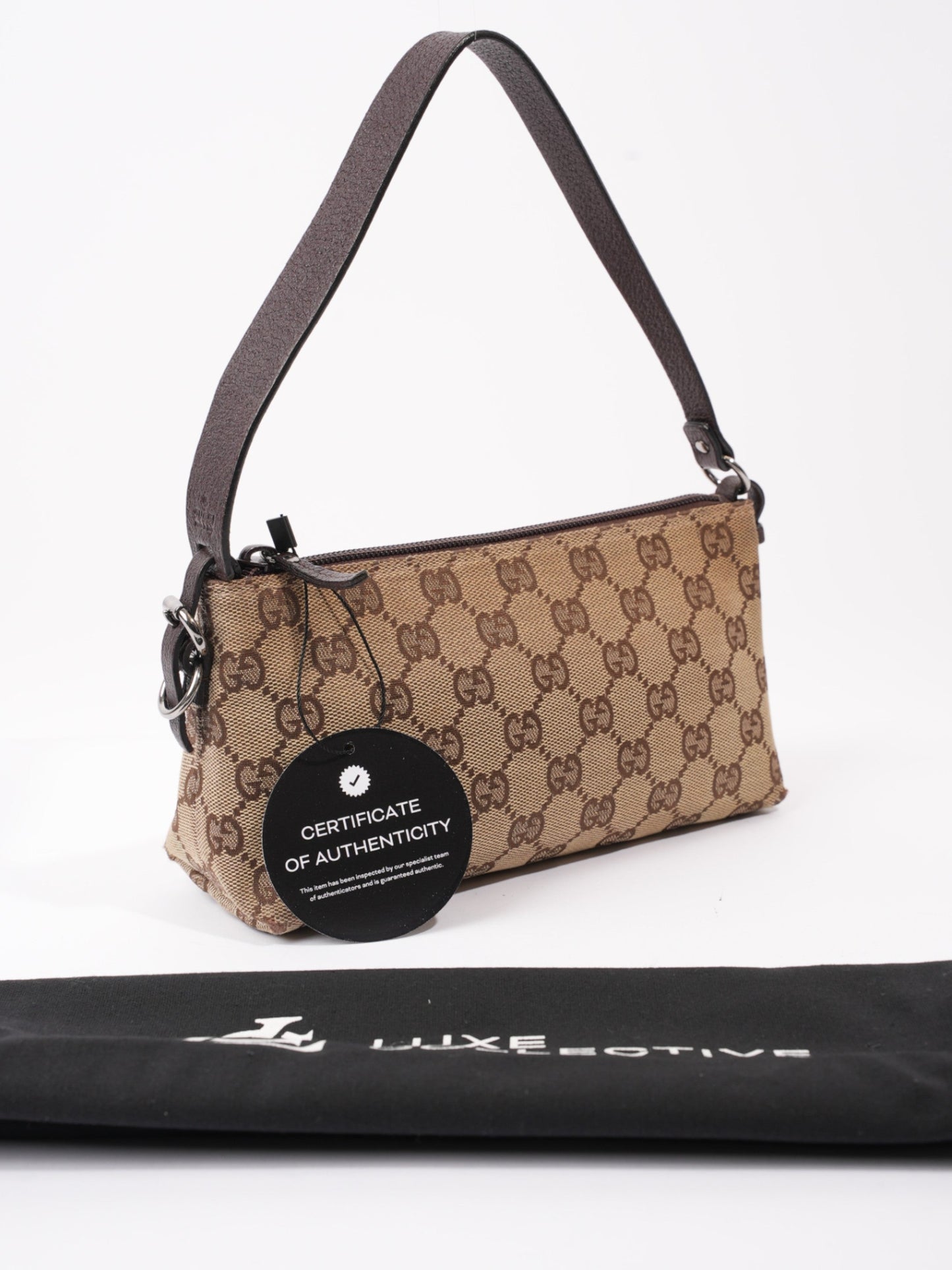 Gucci GG Pochette GG Supreme / Brown Coated Canvas