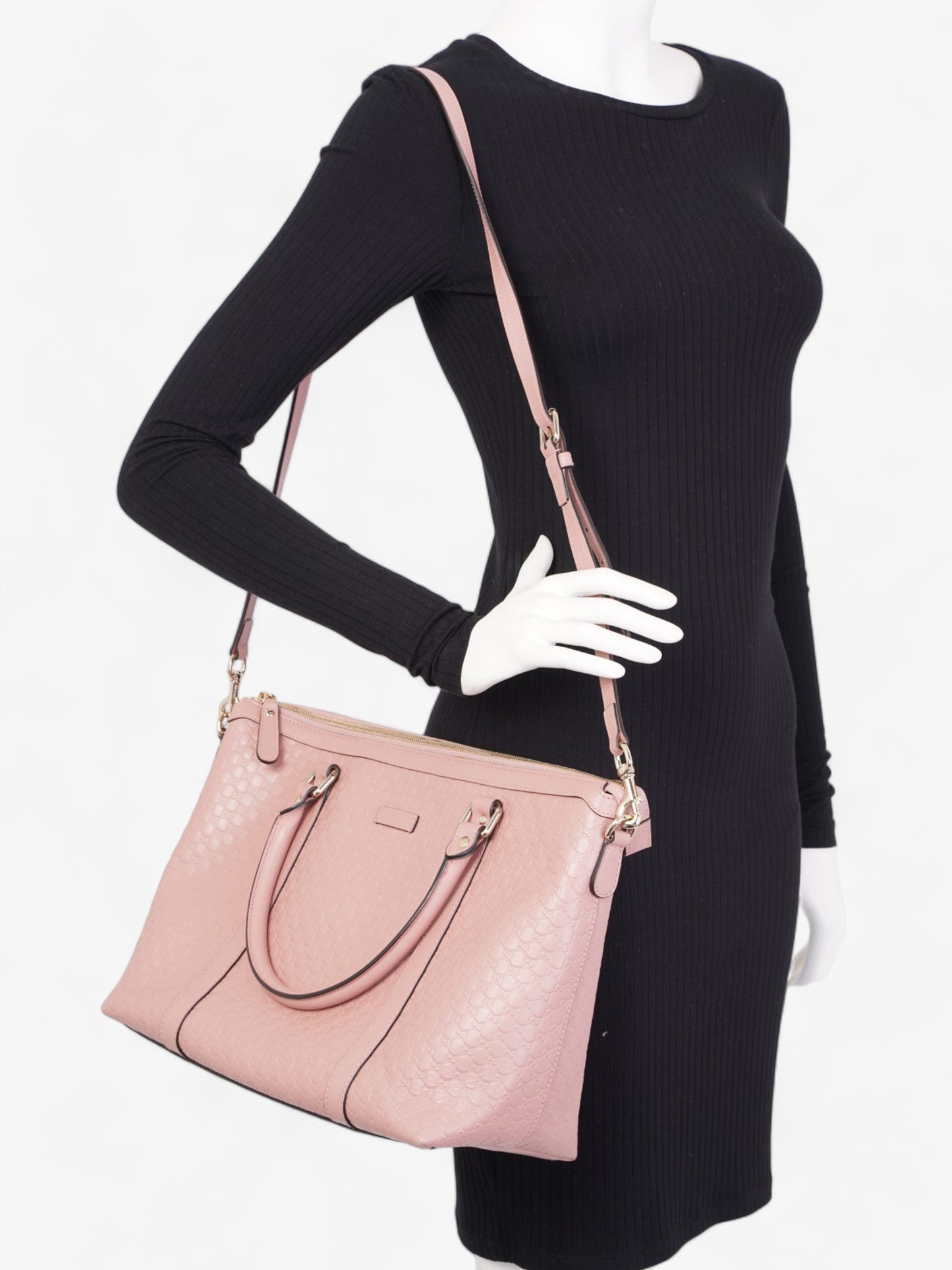 Gucci Microguccissima Tote Pink Leather