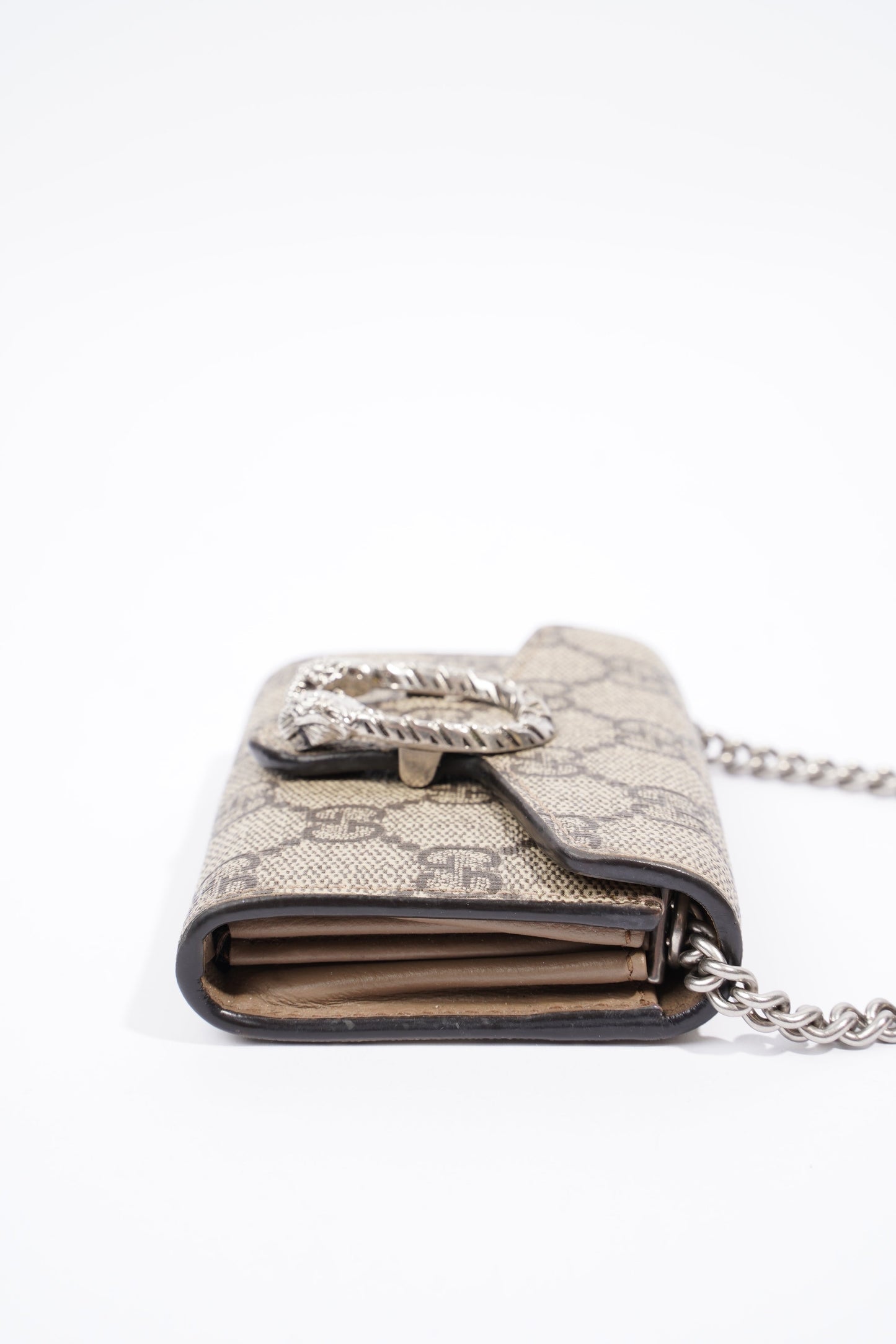 Gucci Dionysus Coin Purse Beige And Ebony GG Supreme Coated Canvas
