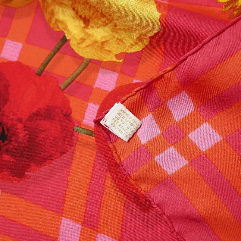 GUCCI scarf silk Pink, orange, red, yellow, etc.